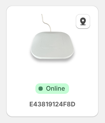 Shelva Hub card showing Online status